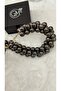 Anthracite Shiny Ball Detailed Chain Necklace Modern and Bold Style - 3