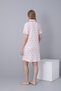 Shirt-Collar, Front-Buttoned, Sleeve-Ruffle-Detail Woven Fabric Nightgown for Pregnant Women and New Mothers - 3