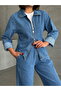 Double Zipper Detailed Shirt Collar Jacket Mi̇ss0939 - 3