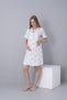 Shirt-Collar, Front-Buttoned, Sleeve-Ruffle-Detail Woven Fabric Nightgown for Pregnant Women and New Mothers - 2