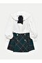 Abel&Lula Girl's Plaid Skirt Shirt Set of 2 5546