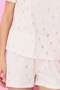 ecru pineapple Foil Printed Knit Shorts Set7847 - 4