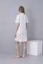Shirt-Collar, Front-Buttoned, Sleeve-Ruffle-Detail Woven Fabric Nightgown for Pregnant Women and New Mothers - 3