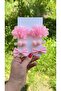 Frida Floral Polka Dot Bow Pompom 6 Piece Buckle Set (Half Covered Metal Clip) - 3
