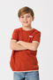 Boy's Pocket Detailed Crew Neck Summer Knitwear T-Shirt 100% Cotton - 2