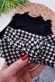 Baby Girl Houndstooth Patterned Bandana Set of 3 - 3