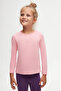 Pink Basic Seasonal Lycra Long Sleeve Girls' T-Shirt - 2
