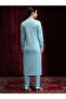 Women Blue Floral Kurta and Trouser Set - 3