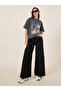 Acid Washed Graphic Print Oversized T-Shirt - 2