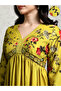 Women Green Floral Printed Anarkali Kurta - 5