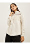 Solid Lace Insert Regular Fit Shirt with Fringe Detail