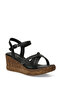 323155 .Z 5Fx Black Women's Wedge Heel Sandals - 2