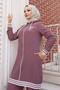 Zippered Ribbed Set Lilac 10405 - 2