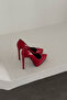 Coax Red Patent Leather 13 cm Women's Classic Platform Platform Heeled Shoes - 8