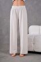 Women's Elastic Waist Wide Leg Comfortable Fit Linen Trousers