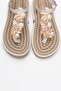 Lely Beige Sea Shell Genuine Leather Women's Flip Flops Sandals - 2
