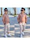 Children's Linen Shirt Pants Suit - 4