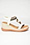 U 258926809   White Wedge Sole Women's Sandals - 7
