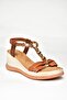 U 258924409   Tan Wedge Sole Women's Sandals - 6