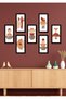 7 Pieces 20 X 10 Colorful Patterns Wall Decor Painting Set for Salon Living Bedroom Kitchen