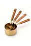 Gold Stainless Steel Measuring Spoon 15 ml Premium Quality Measuring Spoon with Wooden Handle - 4