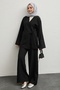 Linen Kimono Double Black Set - 3
