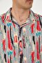 Gray Color Patterned Viscose Men's Shirt - 8