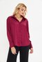 Burgundy Regular Long Sleeve Satin Shirt - 2