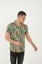 Green Color Patterned Viscose Men's Shirt - 6