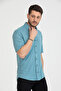 Men's Short Sleeve Summer Slim Fit Knitted Shirt 2599 - 4