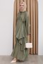 Khaki Ayrobin Dress with Tie Waist - 5