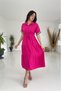 Women Shirt Collar Sleeve Detailed Linen Dress Nbmy3080