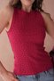 Slim Fit Basic Undershirt with Stone Accessory Detail
