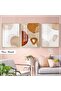 Metal Framed Real Glass Table Brownie Set of 3