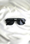 New Season Unisex Black Glass Sunglasses - 2