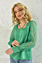 Square Neck Sleeves Tulle Detailed Woven Blouse