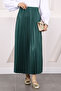 Emerald Waist Elastic Pleated Skirt - 3