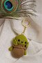 Handmade Green Amigurumi Friendly Keychain – Cute Character Accessory - 2