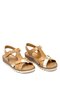 Women's Orthopedic Flat Sandals Tan - Elit Rhm207 Back Support Leather