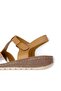 Women's Orthopedic Flat Sandals Tan - Elit Rhm207 Back Support Leather - 6