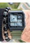 Green Color Silicone Cord, Illuminated, Digital Sports Men's Wristwatch Bracelet Suitable for Pool Sea Use - 2