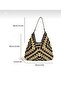 women's straw / paper rope large shoulder arm and beach bag - 8