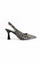 Colorful Tweed Buckle Evening Dress Heeled Shoes - 3