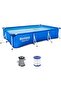 Steel Pro Frame Pool-Set with Filter Pump 300 x 201 x 66 cm, Blue, Rectangular - 2