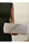Beegi̇ Women's Stone Silver Evening Dress Clutch Night Chain Wedding Bag - 3