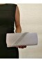 Beegi̇ Women's Stone Silver Evening Dress Clutch Night Chain Wedding Bag - 4