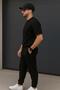 Regular Fit Set of 2 Relax Comfort Fit Without Raised Tshirt Jogger Tracksuit Set - 2