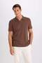 Slim Fit Slim Fit Short Sleeve Polo T-Shirt W9274Az25Sm - 4