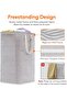 2-Pack Laundry Hamper, 2×80L Collapsible Waterproof Baskets, Grey - 2