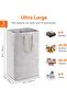 2-Pack Laundry Hamper, 2×80L Collapsible Waterproof Baskets, Grey - 3